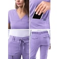 thumbnail image 5 of Adar Pro Everyday Expert Scrub Set For Women - Curved V-Neck Scrub Top & Tapered Drawstring Scrub Pants, 5 of 7