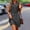 Gray, variant on ClodeEU Women's Sleeveless V Neck Shirt Dress,Casual Button Down Mini Dress with Waist Drawstring Black,Women's Plus L