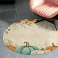 thumbnail image 3 of Autumn Harvest Pumpkins Sunflowers Round Area Rugs for Bedroom Living Room, 3FT Soft Comfy Indoor Circle Carpets, Carpet Home Decor Floor Mat, 3 of 6