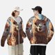 thumbnail image 4 of Fotbe Fluffy Alpaca Mountain Meadow Chaqueta con Protección Solar UPF 50+ para Hombre y Mujer, Camisa con Capucha y Bolsillos-Large, 4 of 7
