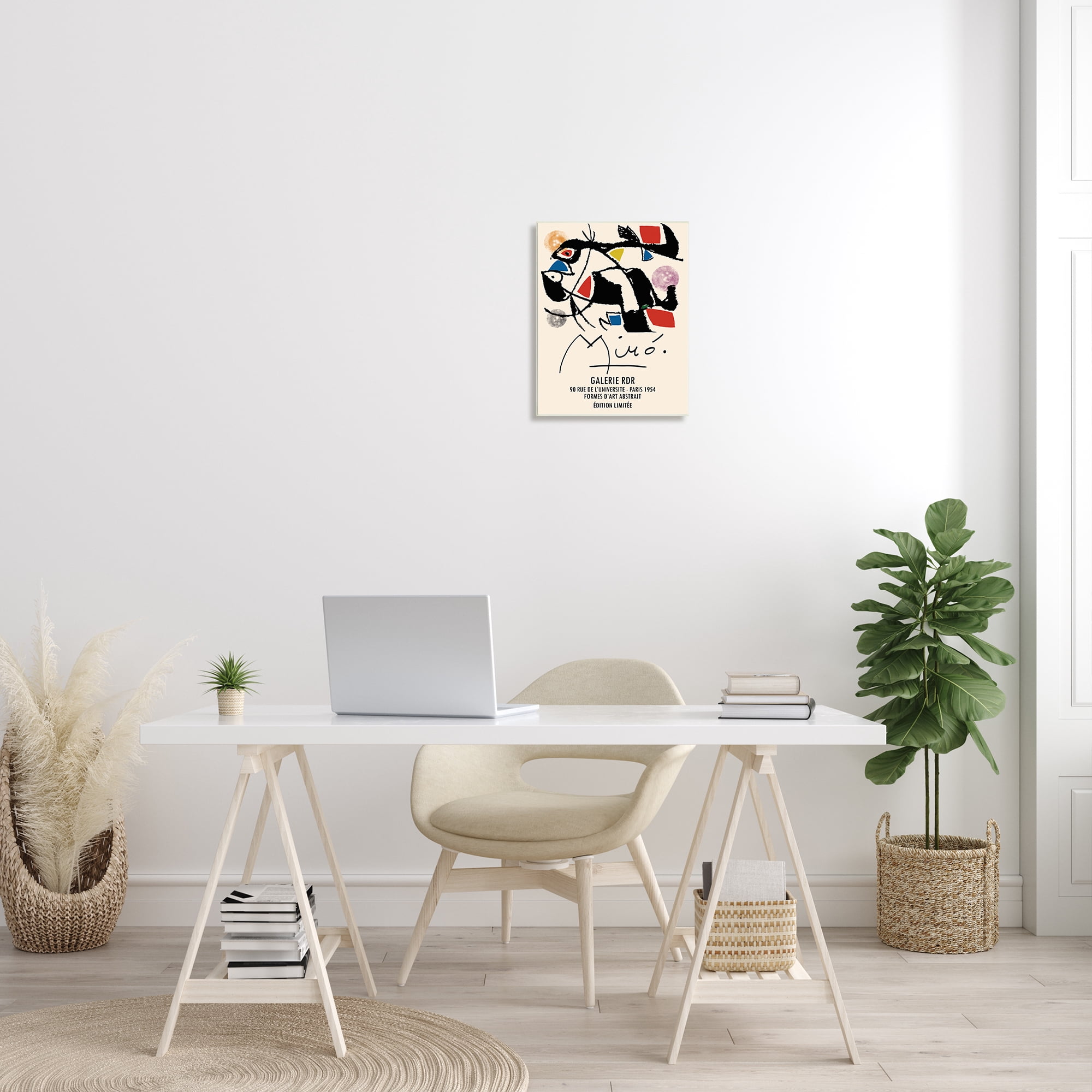 Stupell Industries Miro Traditional Abstract Painter Geometric Design Blue Red, 13 x 19, Designed by Ros Ruseva