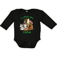 thumbnail image 3 of Inktastic I Love My Farm with Happy Farm Animals Boys or Girls Long Sleeve Baby Bodysuit, 3 of 5