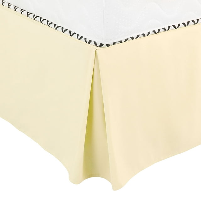 Unique Bargains Jupe de Lit Plissée Style Classique Ajusté Volantée Anti-Poussière Hôtel