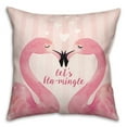 thumbnail image 2 of Creative Products Flamingo Mistletoe Valentines 18 x 18 Spun Poly Pillow, 2 of 3