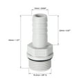 thumbnail image 2 of Unique Bargains Barb Hose Fittings Connector Adapter 6mm or 15/64" Barbed x 1/8" G Male Pipe 2Pcs 25/64" x G3/8, 2 of 5
