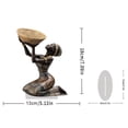 thumbnail image 4 of African Woman Figurine Acrylic Statue Kneeling with Basket, 2D Flat Cultural Home Decor Art Piece for Shelf Desk Mantel, Unique for Women, 4 of 10