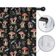 thumbnail image 4 of Mushroom and Flower Black Pattern Insulated Teens Curtains Set Of 2, Bedroom Essentials, Toddler Room Decor 52"x84", 4 of 5