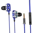 thumbnail image 4 of 2x Altavoces Dobles 1,2 M Auriculares con Cable de 3,5 Mm Auriculares Auriculares Estéreo de Azul Hugo Auriculares ergonómicos con cable, 4 of 7