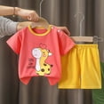 thumbnail image 2 of UAYOTSE Toddler Baby Boy Clothes short Sleeve Color Block Sweatshirt Top Drawstring Pants Set 2Pcs Spring Summer Outfits,Sizes 2-3 Years, 2 of 4