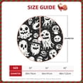 thumbnail image 2 of Rateoe Black White Spooky Ghosts Pattern Christmas Tree Skirt with Ties, Christmas Tree Decorations, Farmhouse Christmas Decor Xmas Holiday Decorations-30", 2 of 6