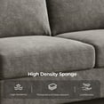 thumbnail image 5 of COPIAE 64.2” Small Couches for Living Room, High Resilience Loveseat Sofa, Velvet Fabric 2 Seat Sofa Couch with Wooden Frame& Upholstered Cushion, Modern Deep Seat Sofa for Bedroom Office, 5 of 7