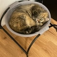 thumbnail image 2 of Cat Hammock Bed Free-Standing Cat Sleeping Bed Hanging Nest with Detachable Cover Stable Structure Detachable Washable Elevated Cat Hammock Cat Cooling Cot, 2 of 7