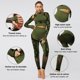 thumbnail image 3 of 2PCS Mujeres Yoga Crop Shirt Leggings Camuflaje Imprimir Thumb Hole, 3 of 8