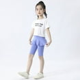 thumbnail image 5 of URMAGIC Little Girls' Casual Capri Leggings with Ruffle Skirt Pants for Toddler & Kids 3-11 Years, 5 of 12