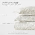 thumbnail image 2 of Duvet Cover Set - Ultra Soft & Breathable - Light Gray Weathered Floral for King/Cal-King Bedding by Comfort Canopy, 2 of 10