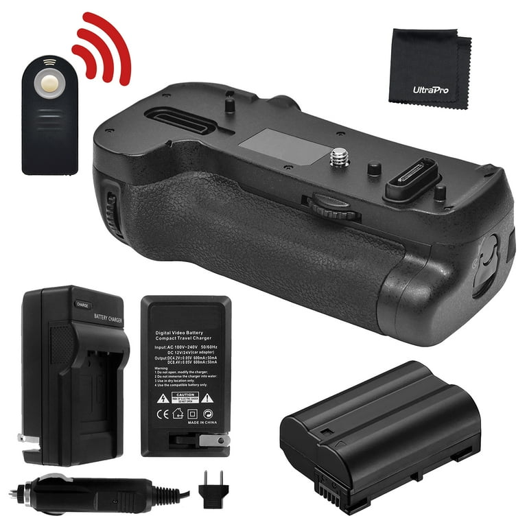 Battery Grip Bundle For Nikon D850: Includes MB-D18 Replacement