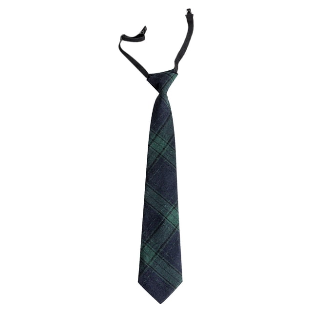 Xfvqtps Tie for Kids Pre-Tied Grid Pattern Adjustable Classic Neckties Uniform School Party Navy