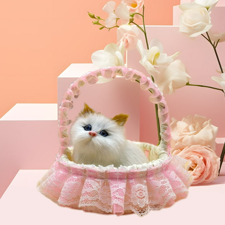 Gqtwoy Personalized Cats Flower Basket Toy, Cozy Decorations