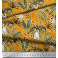 thumbnail image 3 of Soimoi Polyester Crepe Fabric Leaves & Lemur Animal Print Fabric by The Yard 42 Inch Wide, 3 of 3