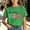 Army Green, variant on St Patricks Day Shirt Kids Girls Clover Print Green Short Sleeve Tee T-Shirt Holiday Party Outfit 4-16,Size 7-8T
