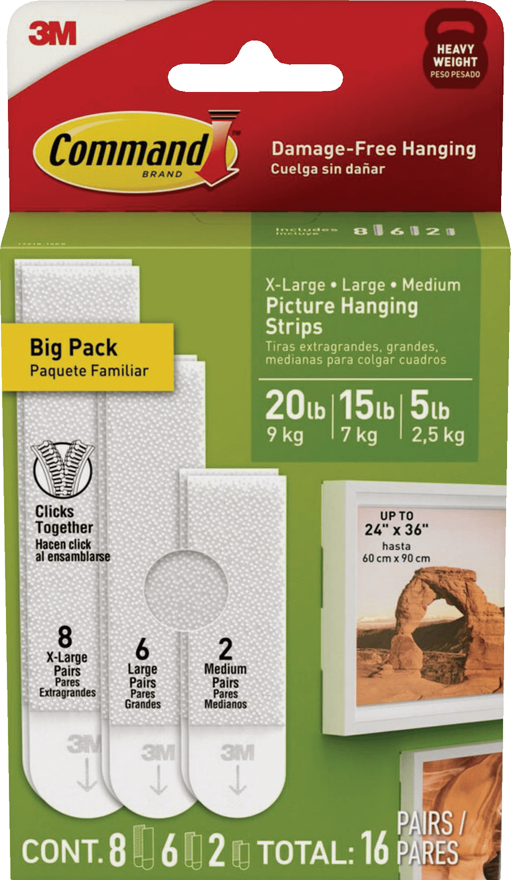 Command Picture Hanging Adhesive Strips - Single Pack — Residential Use, Standard Application