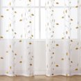 thumbnail image 6 of Fragrantex White Spring Sheer Embroidered Curtains 63 inch Length with Gold Yellow Leaf Botanical Window Curtains for Bedroom Rod Pocket 38"W x 63"L,2 Panels, 6 of 8