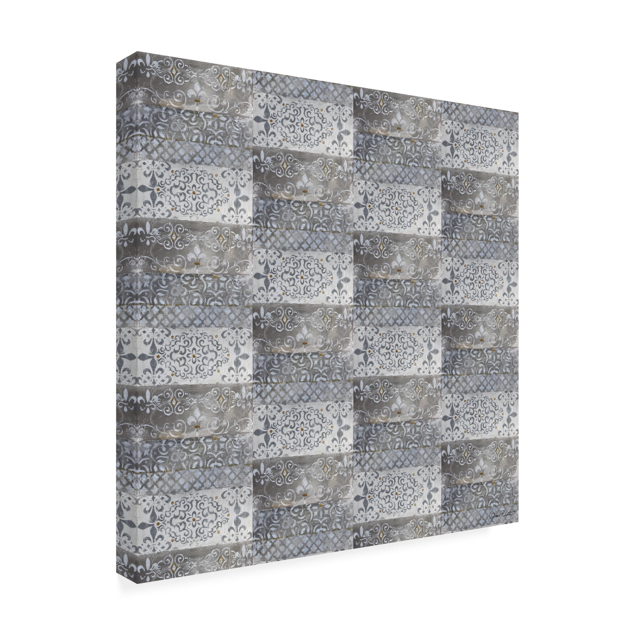 Canvas Wall Art - Jean Plout 'Abstract Lace E' Wall Art for Living Room, Bedroom, or Office Décor by Trademark Fine Art - 18 x 18 Inches