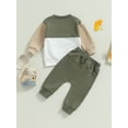 thumbnail image 4 of GXFC Baby Boys Fall Tracksuit Outfits Clothes 6M 1T 2T 3T Kids Boys Long Sleeve Contrast Color Sweatshirt and Elastic Waistband Long Pants 2 Piece Casual Autumn Clothing for Toddler Children Boys, 4 of 8
