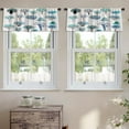 thumbnail image 2 of LALILO Kitchen Curtain Valance Watercolor Winter Trees Winter Rod Pocket Window Curtain 52"x 18" Set of 2, 2 of 7
