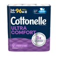 thumbnail image 1 of Cottonelle Ultra Papier Hygiénique Confort, Papier de Toilette Résistant, 24 Méga Rouleaux (24 Méga Rouleaux = 96 Rouleaux Réguliers), 244 Feuilles par Rouleau, l'Emballage Peut Varier, 1 of 7