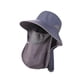 thumbnail image 4 of Sombrero de pescador con solapa para el cuello y cubrebocas para verano, jardín y ciclismo. Marina de guerra, 4 of 7
