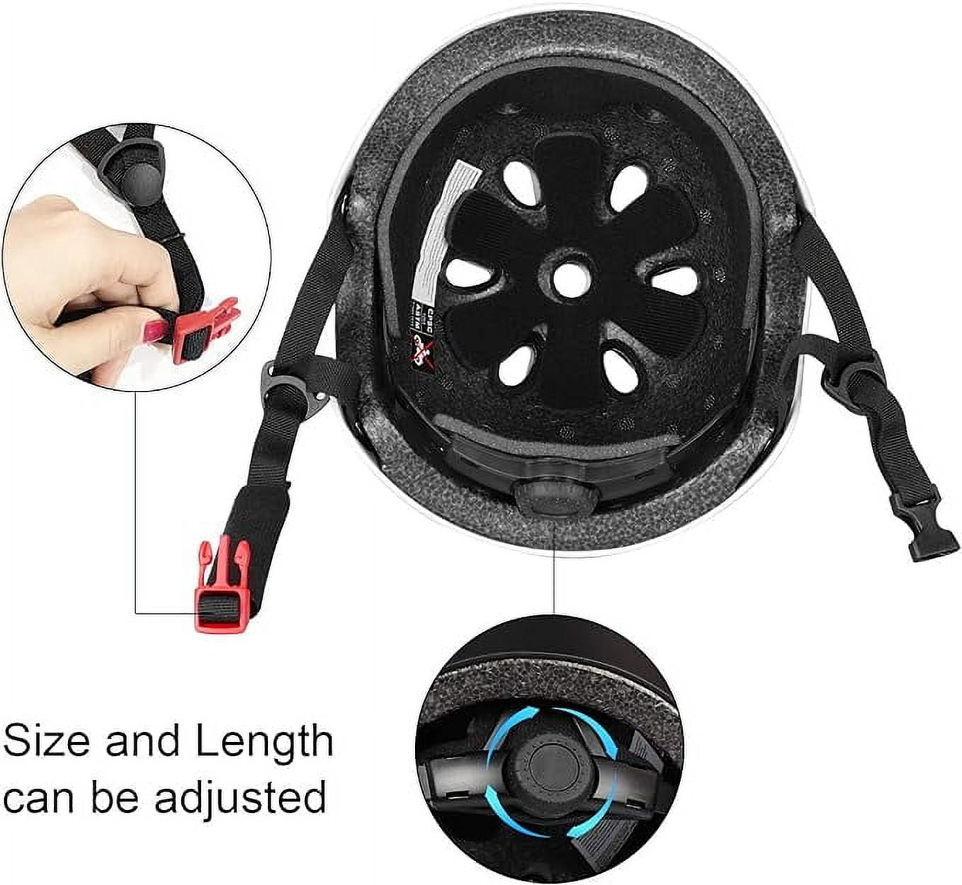 Kids Bike Helmet for Toddlers 3-8 Years, Adjustable Lightweight Multi-Sport Protection for Cycling & Skateboarding - Black