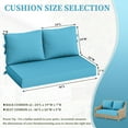 thumbnail image 5 of Pakunoda Outdoor Loveseat Cushion Set 46 x 26 Inch, Water Repellent, Fade Resistant, Patio Loveseat Replacement Cushions for Couch Bench and Swing, Lake Blue, 5 of 5