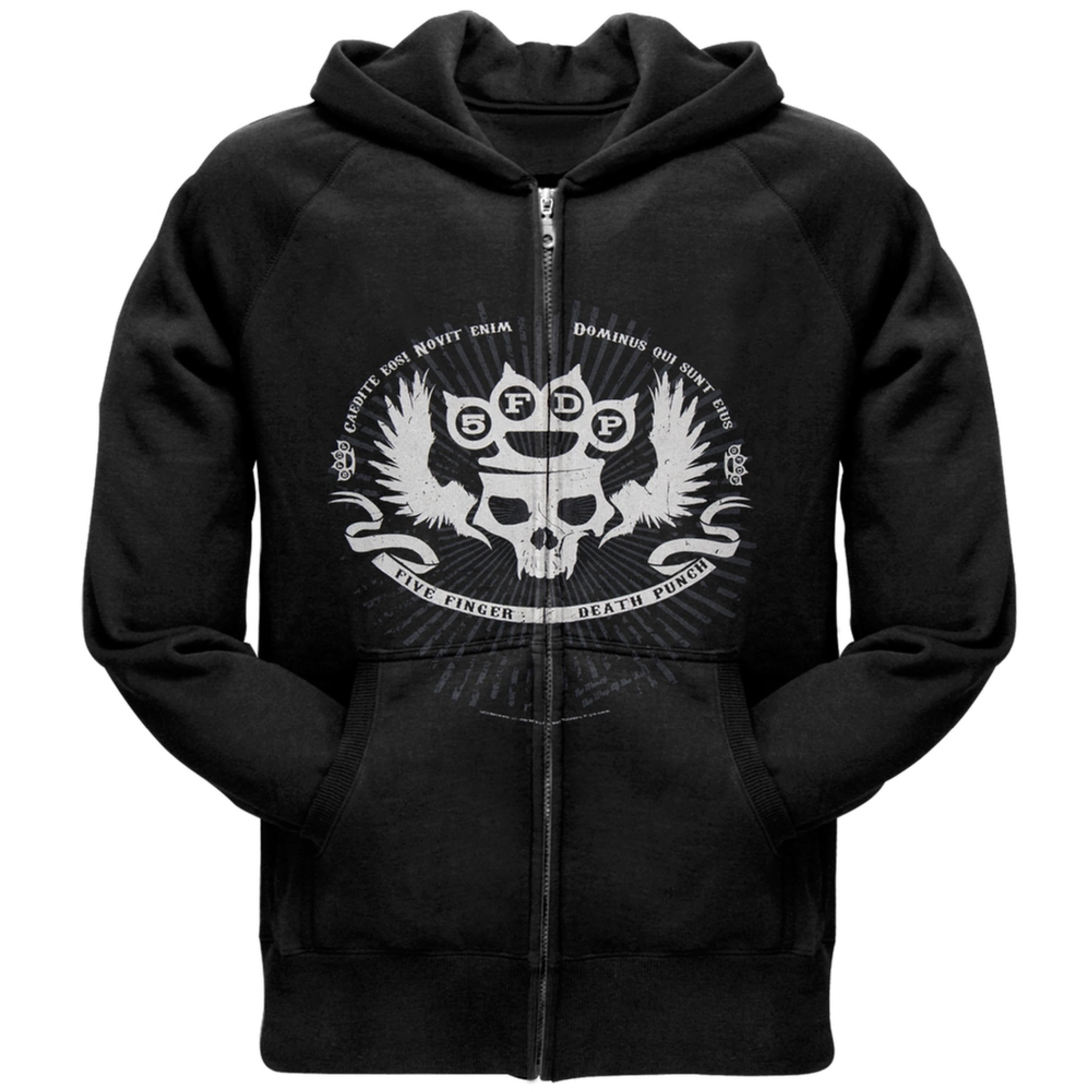 Five Finger Death Punch - Knuckle Skull Zip Hoodie - Walmart.com