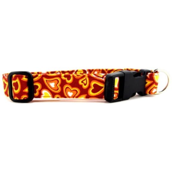 Curvy Hearts Dog Collar - Size - X-Large