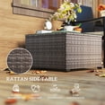 thumbnail image 4 of Outsunny 24.4" Patio Wicker Coffee Table, PE Rattan Side Tables, Black, 4 of 10
