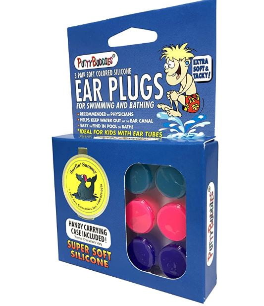 Premium Swimming Earplugs Keep Water Out Doctor Recommended Putty Buddies Floating Earplugs 8-Pair Pack Soft Silicone Ear Plugs for Swimming /& Bathing Invented by Physician