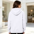 thumbnail image 5 of Hearthz Baggy Hoodies for Women Drop Shoulder Long Sleeve Women Sweatshirts Fall Winter Solid Color Womens Pullover Sweaters with Pocket White XL, 5 of 7