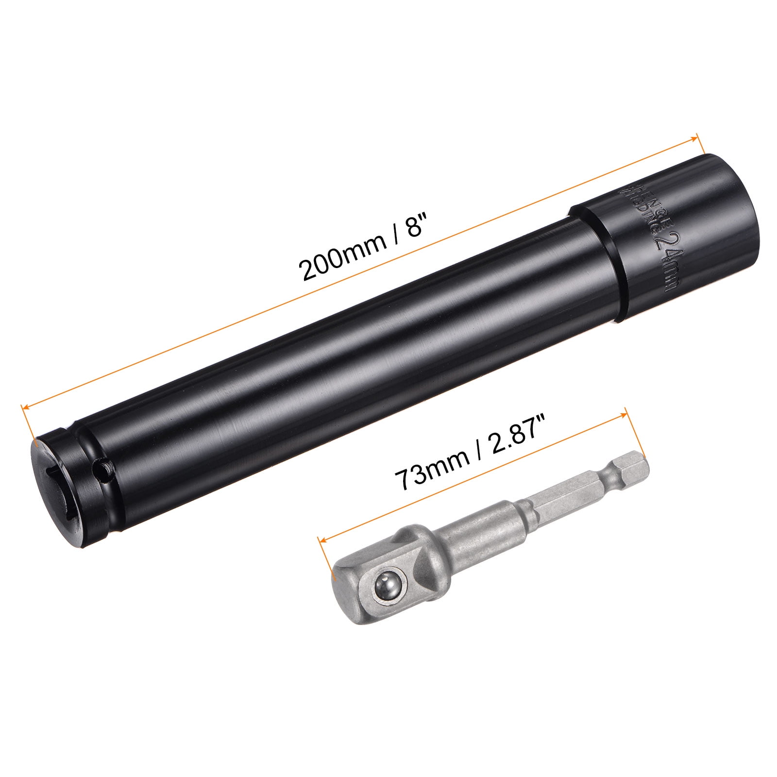 1/2 Drive Socket Accessoire Set, 24mm Diepe 6-punts Impact Socket 8
