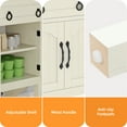 thumbnail image 4 of Craftian Kitchen Buffet Cabinet with Adjustable Shelf & Doors, Storage Cabinet with Drawers, White, 4 of 8