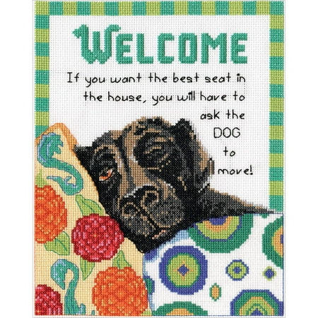 Best Seat Welcome Counted Cross Stitch Kit, 8