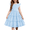 Blue, variant on Arshiner Girl's Summer Dress Ruffle Sleeve Tiered Casual Party Dresses with Pockets