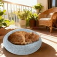thumbnail image 4 of Cama redonda y cálida de 70 cm para gatos y perros, cómoda y acogedora para el invierno, 4 of 5