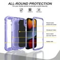 thumbnail image 2 of Allytech Case for iPhone 13 6.1"(2021), iPhone 13 Cover with Glass Screen Protector & Camera Lens Protector, Slim Hybrid Rugged Ring Holder Kickstand Drop Proof Full Protective Case, Purple, 2 of 6