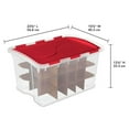 thumbnail image 2 of Sterilite 48 Quart Stackable Holiday Christmas 45 Ornament Storage Box (12 Pack), 2 of 6