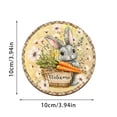 thumbnail image 2 of Easter Bunny Wooden Coaster Set, 4 Pack Heat Resistant Cup Mats for Coffee Tea Mugs, Cute Rabbit Table Protector for Dining Table Desk Countertop, Splinter Free Solid Woo, 2 of 6
