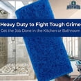 thumbnail image 4 of Mop Mob 10" x 4.5" Blue Medium-Duty Nylon Scouring Pad, 5 Pack, 4 of 6