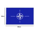 thumbnail image 2 of Bandera de la OTAN de 5 x 3 pies, decoración de la paz mundial, hogar, interior, exterior, poliéster, 2 of 7
