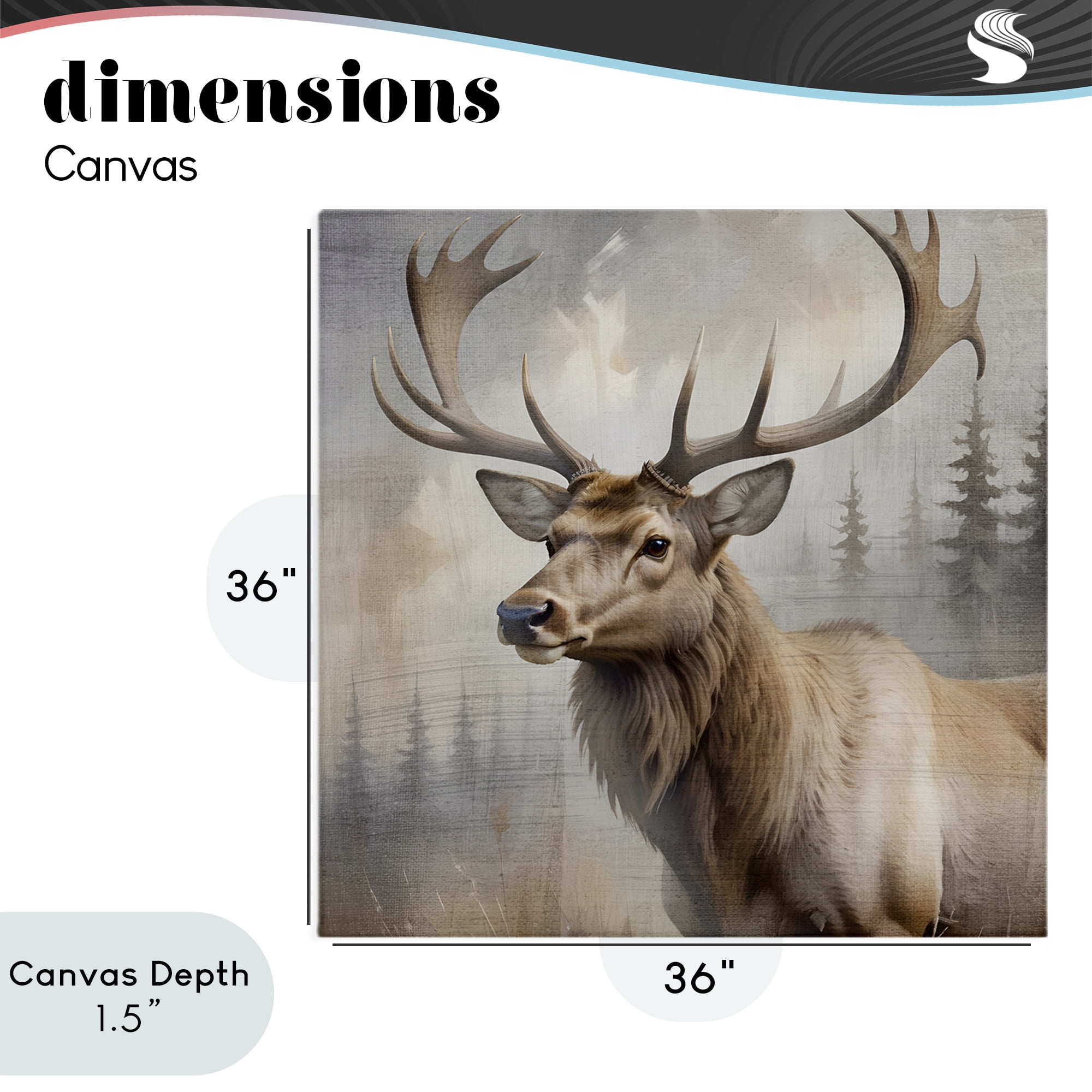 Stupell Industries Graceful Forest Stag Canvas Wall Art, design by Susan Arnot