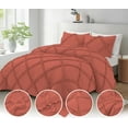 thumbnail image 3 of DNG Creations 1 Piece Luxurious Diamond Ruffle Comforter Super Soft, All Season Pintuck 800 Thread Count, 100% Egyptian Cotton, King/California King Size Brick Red Color, 3 of 9